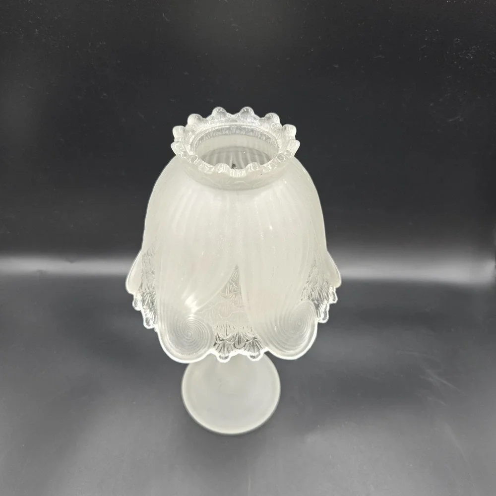 PartyLite VTG Fairy Light Lamp Frosted Clairmont Candle Holder 10x6